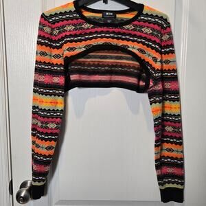 Anthropologie Maeve Abstract Sweater Shrug sz L